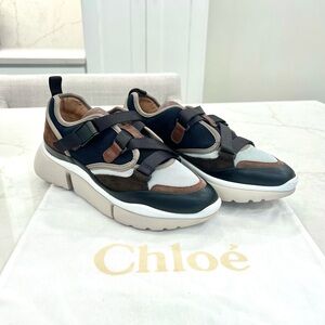 Chloé Sneakers Sonnie Low Top 'Navy Ink' size 38 8 Chloe Sneakers